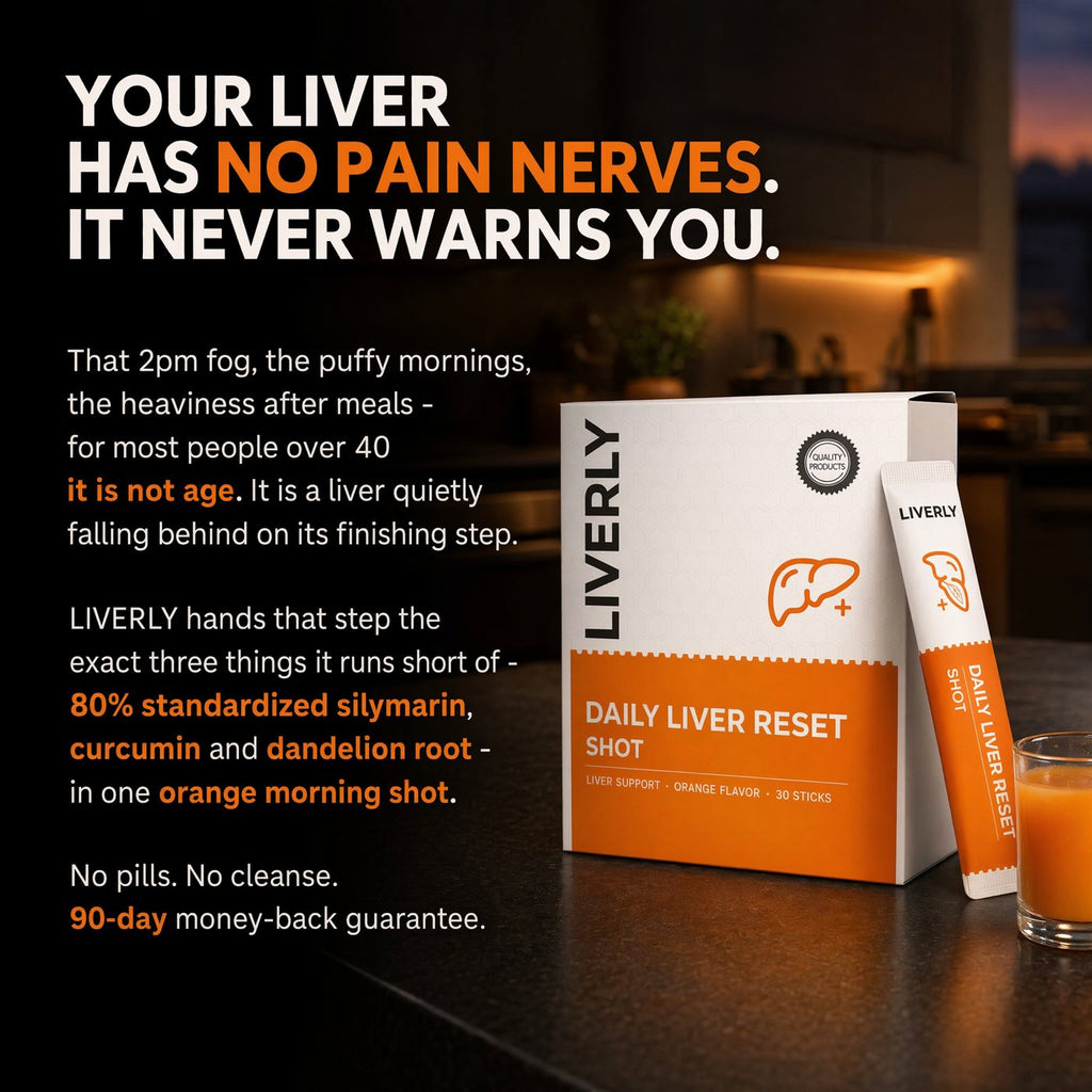 Your liver has no pain nerves — LIVERLY delivers silymarin, curcumin & dandelion in one shot