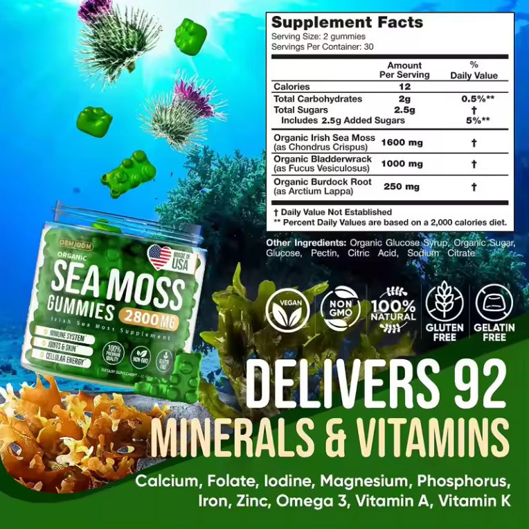 BIOLGICAL® SEA MOSS GUMMIES - POWERFUL SUPERFOOD