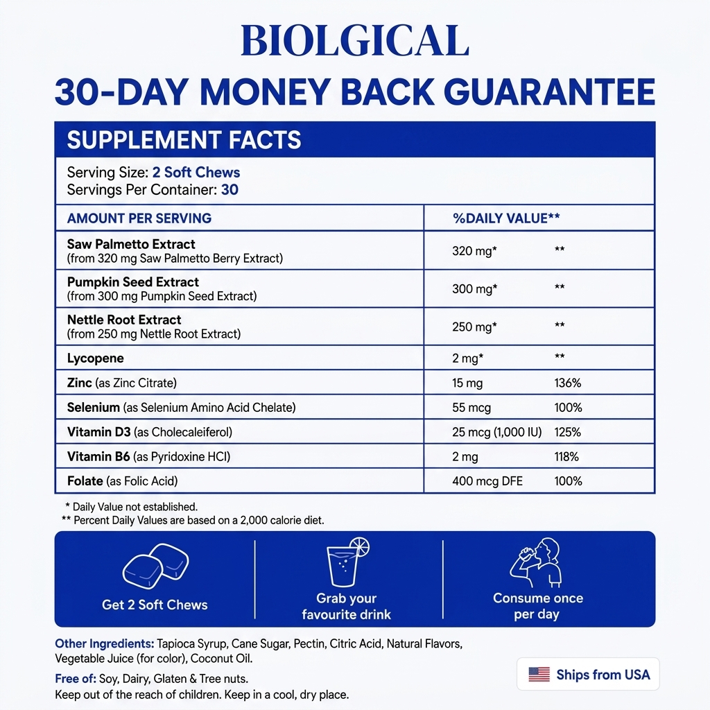 Biolgical — Nitric Oxide & Prostate Health Chews