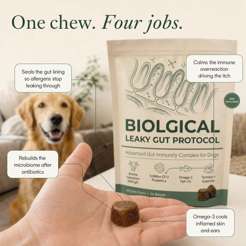 One chew, four jobs — how it works