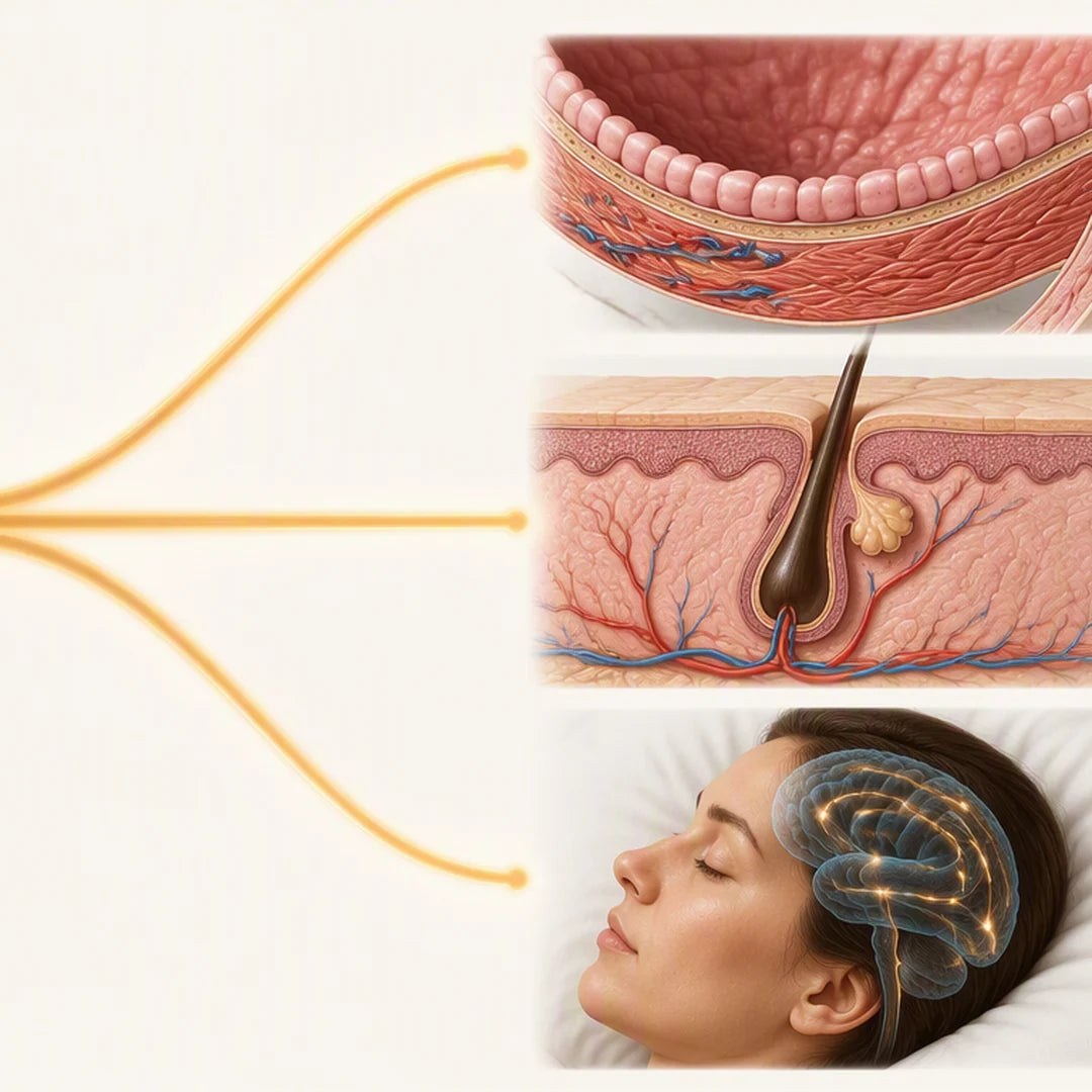 One DHT surge, three exits: bladder lining, hair root, sleep