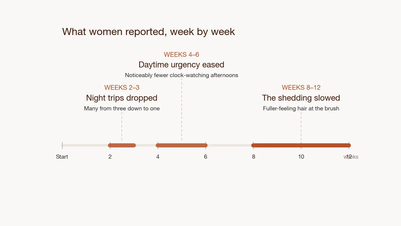 What changes across the first twelve weeks